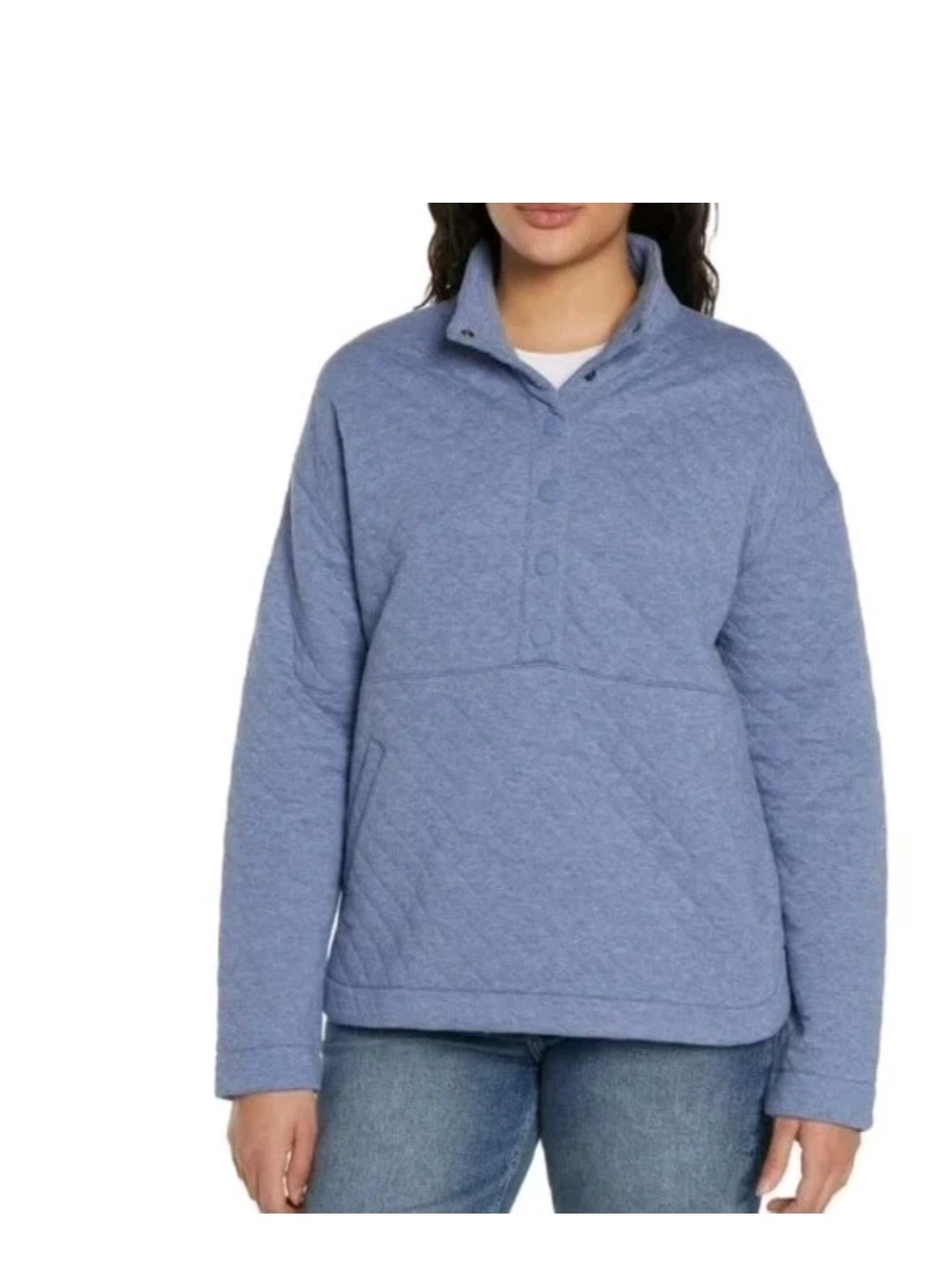 Eddie Bauer Women’s Quilted Pullover Jacket Blue Medium NWT